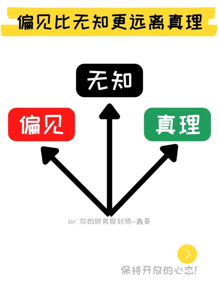 4️⃣偏见比无知更远离真理 ❌