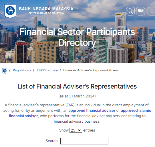 Bank Negara Malaysia FAR Checker