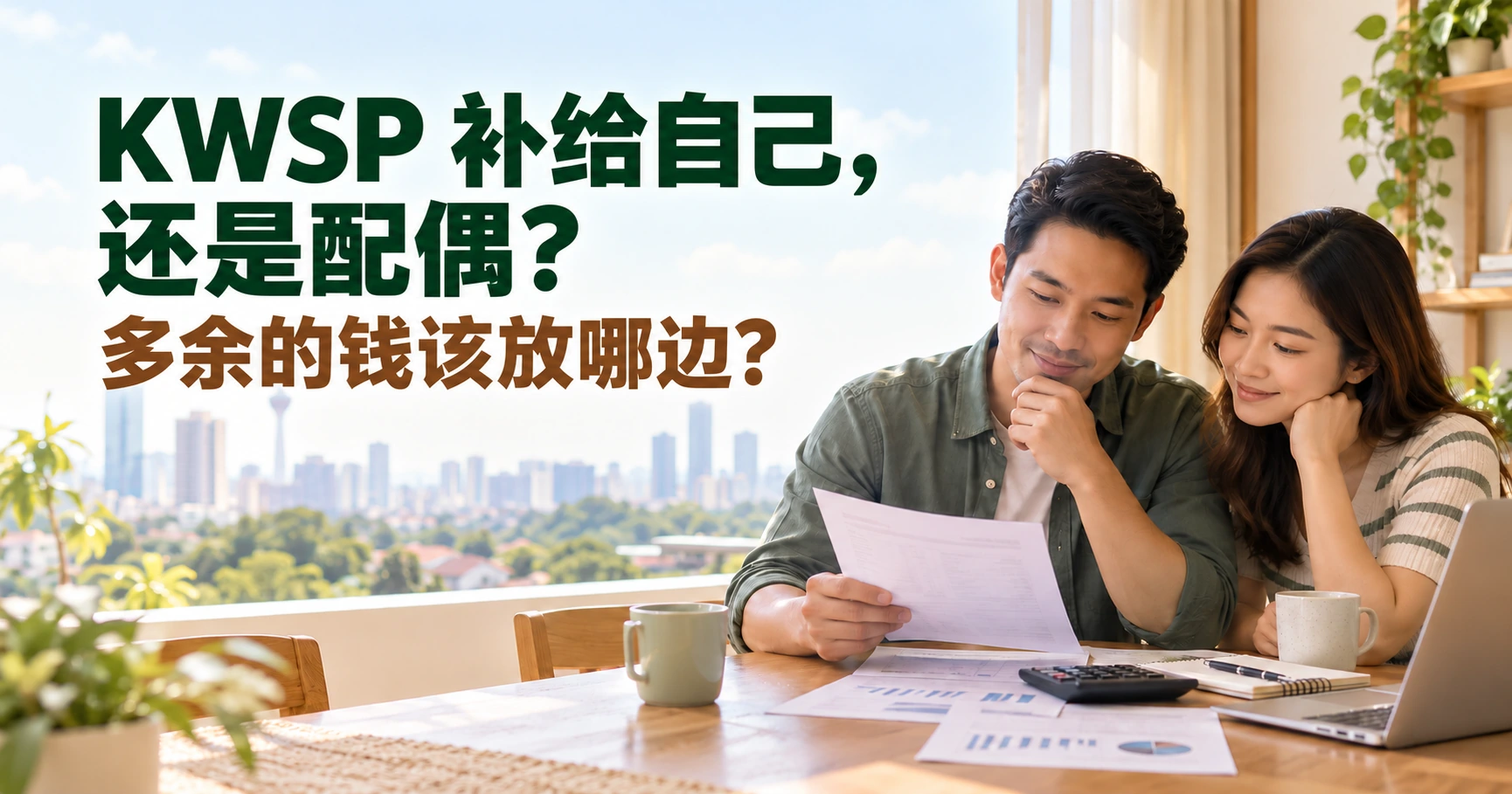 比较为配偶或自己补充KWSP储蓄